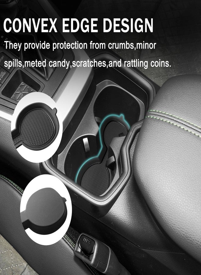SENSHINE 3D Cup Holder Inserts for Toyota Rav4 Accessories 2025 2024 2023 2022 2021 2020 2019 Silicone Cup Coaster Mat Center Console Liner Protector Pad for Toyota Rav4 2Pcs (Black) - Image 4